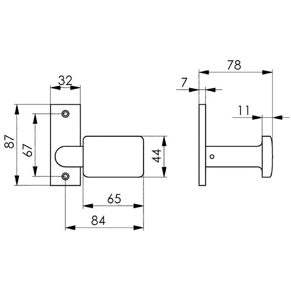 AMF Knopfkurzschild 485 gekröpft