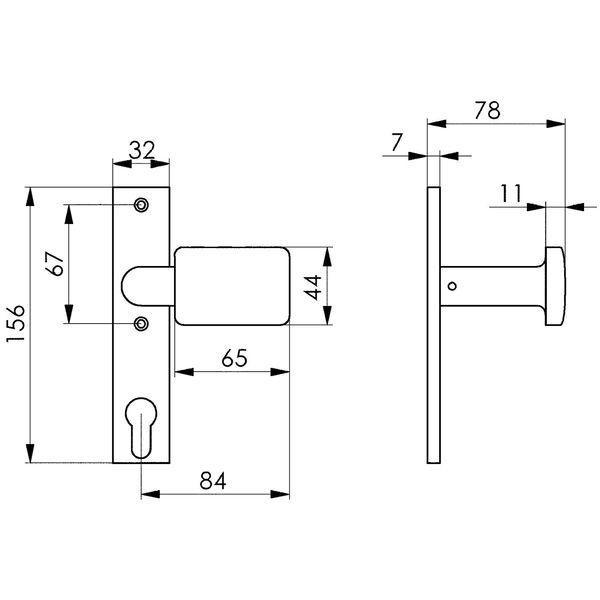 AMF Knopfkurzschild 486Z gekröpft