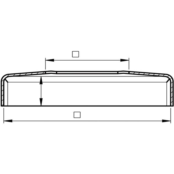 ECONOMY Abdeckkappe für Bodenanker / Halter für Glas, 108 x 108 mm,Edelstahl V4A