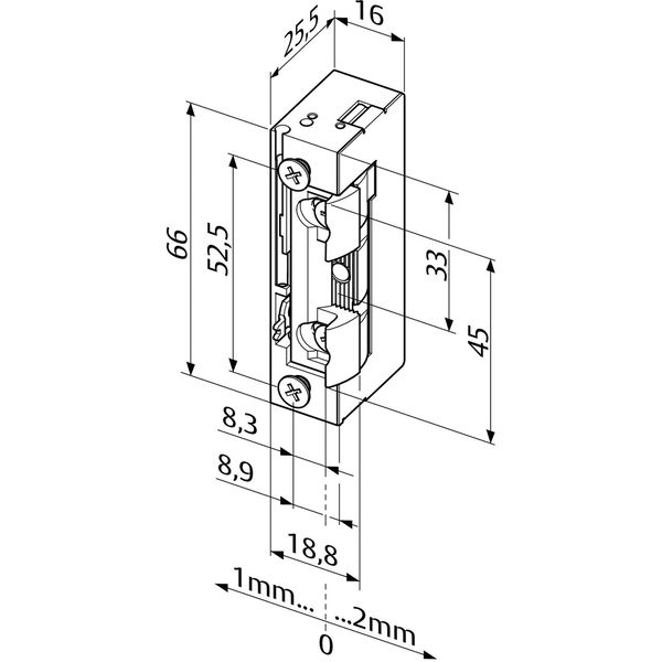 Türöffner 118E130 FaFix für Rollfallenschlösser mit mechanischer Feststellung