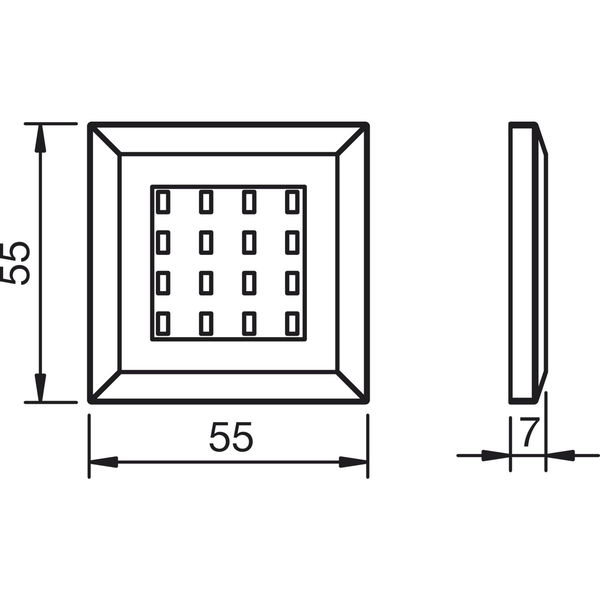 FURNIKA Aufbauleuchte Square 2 12 V/DC