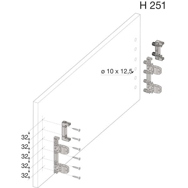 HETTICH AvanTech YOU Stabilisator Frontbefestigung ZH 251