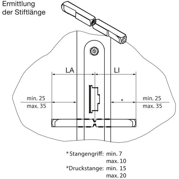 BKS Drückerstift geteilt 78430