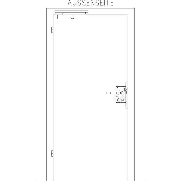 BKS Fluchttürschloss-Set Talin 1 flg. Funktion B/EN 179, DM 65,Edelstahl