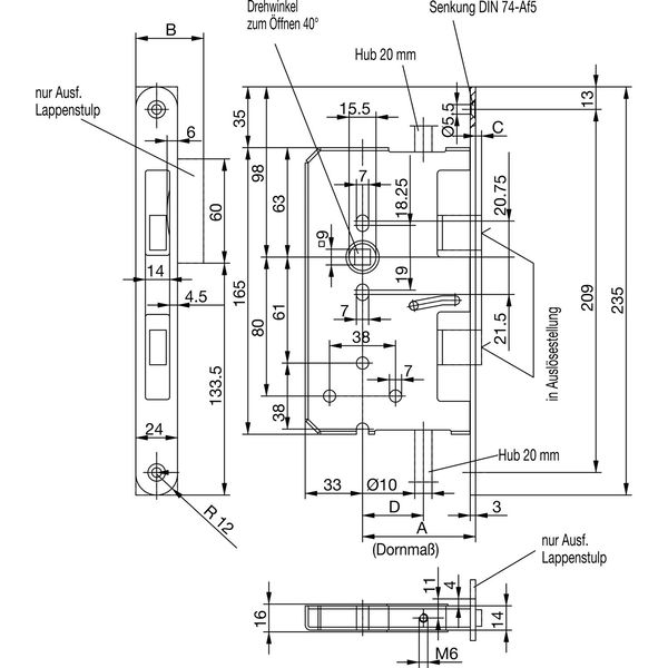 BKS Fluchttürtreibriegel B 2390 für die 23er-Serie