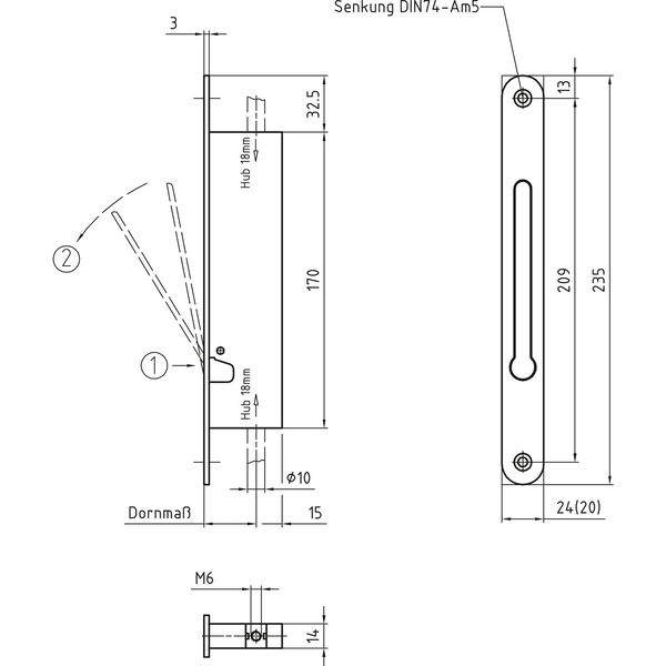 BMH Falztreibriegel 1155 gesichert