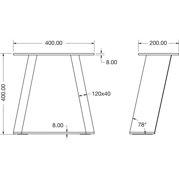 SIMAUSROM Bankkufe 120 x 40 mm