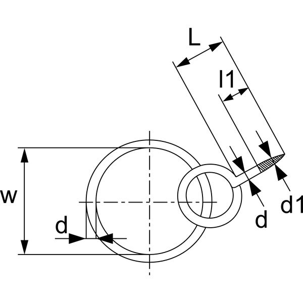 LÜSEBRINK Bilderringe mit Ringschraube; Stahl vermessingt