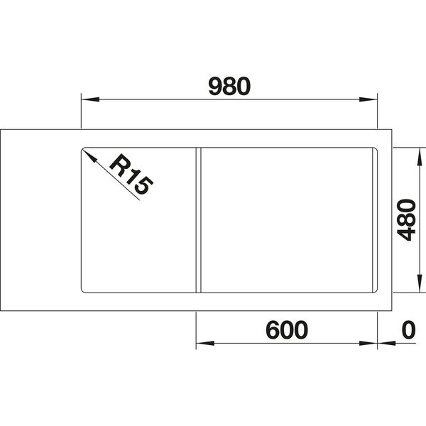 Blanco Einbauspüle 2D Classimo 6 S-IF – Spüle mit Abtropffläche – Waschbecken reversibel, Edelstahl gebürstet