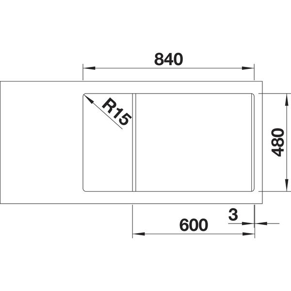 Blanco Einbauspüle Legra XL 6 S – Spüle mit Abtropffläche – Waschbecken reversibel mit Siebkorbüberlaufventil 3 1/2 Zoll, Granit anthrazit