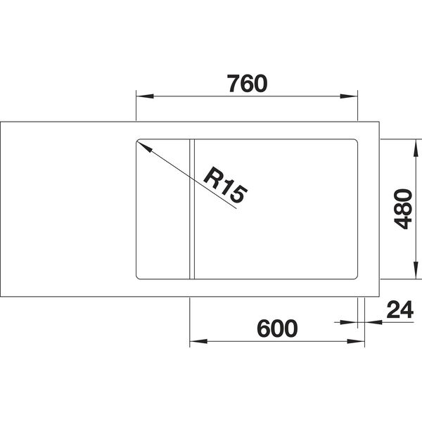 Blanco Einbauspüle – Spüle mit Abtropffläche Lemis XL 6 S-IF Compact inklusive Ablauffernbedienung, Edelstahl