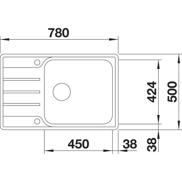 Blanco Einbauspüle – Spüle mit Abtropffläche Lemis XL 6 S-IF Compact inklusive Ablauffernbedienung, Edelstahl