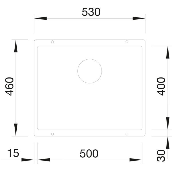 BLANCO Unterbau-Spüle Subline 500-U