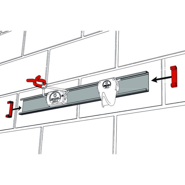 BRUNS Alu Geräteschiene mit Halter