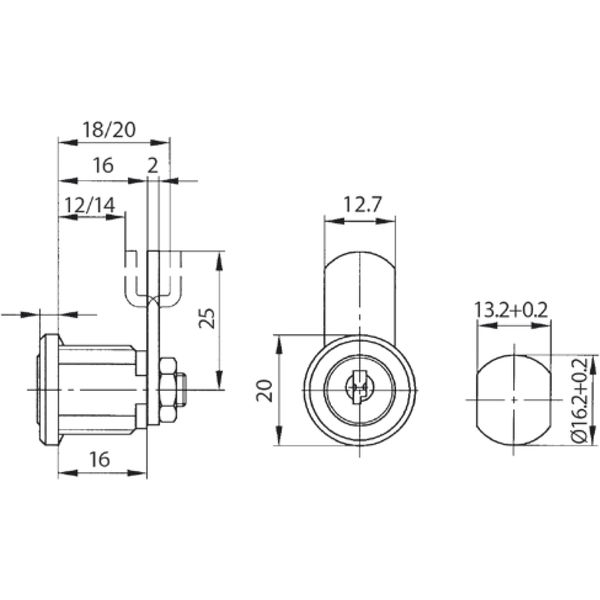 BURG-WÄCHTER Universalzylinder ZS 77, Materialstärke 1 – 10 mm, vernickelt SB