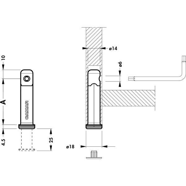 CAMAR Höhenversteller 306 ø 14 mm