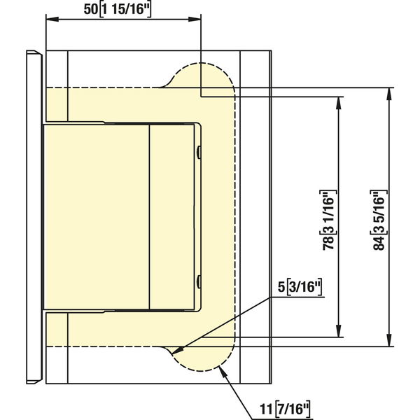 Duschtür Scharnier 8010BTJC 90 Grad Glas-Wand Hydraulik, Aluminium silberfärbig