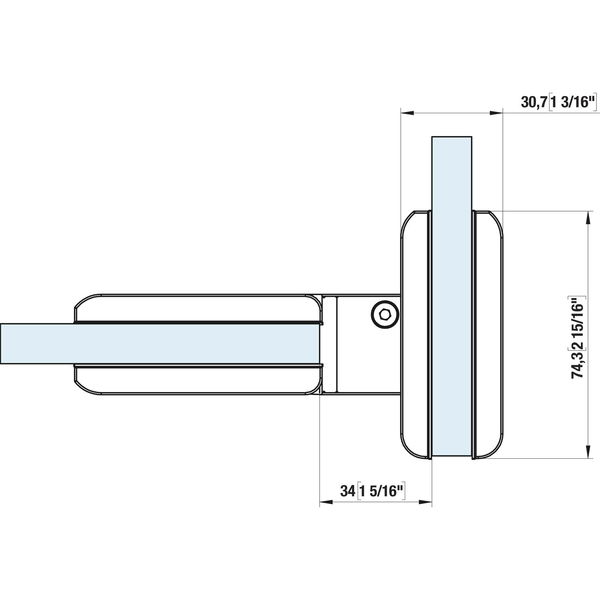 Duschtür Scharnier 8010BTJC 180 Grad Glas-Glas Hydraulik, Aluminium silberfärbig