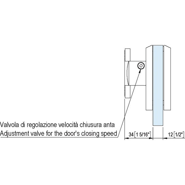 BILOBA Pendeltürband 8910 Glastürband für Glaswand 8-13,52mm – hydraulisches Band mit Nulllageneinstellung