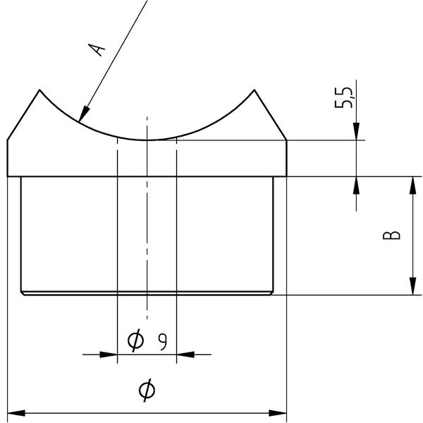 CROSO Adapter für Rohr ø 42,4 x 2,0mm,Sattelmaß 42,4mm,Höhe 18 mm,Edelstahl V2A
