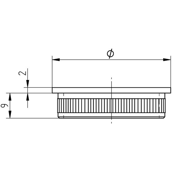 CROSO Rändelkappe flach, hohl (Geländersysteme)