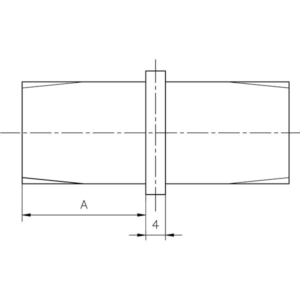 CROSO Verbindungsmuffe für Vierkantrohr,Abmessung 40 x 40 x 2,0 mm,Edelstahl V4A