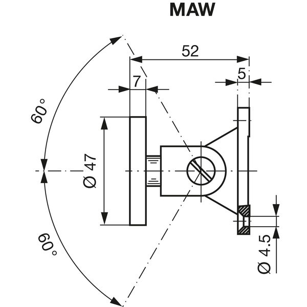 Dormakaba Haftmagnet Gegenplatte MAW ø 47mm passend zu Haftmagnenten für Feststellanlagen