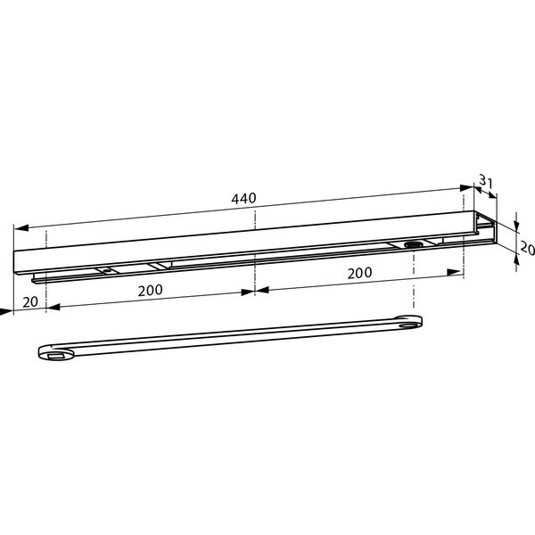 DORMAKABA Gleitschiene G96 N K8/K12