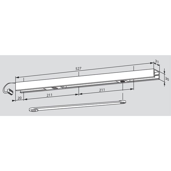 DORMAKABA Gleitschiene G 96 EMF K8/K12