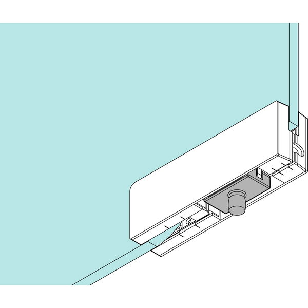 Oberlichtbeschlag PT 30 Mundus, ESG 8 – 12 mm, Edelstahl (38.300) | Glastürbeschlag – Zubehör dormakaba