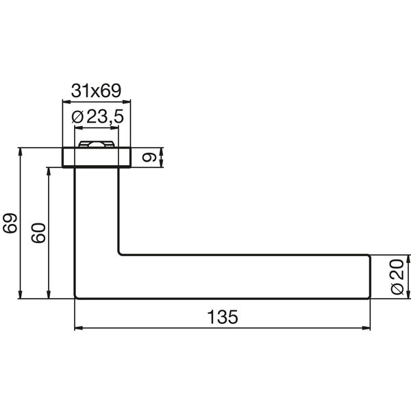 OGRO Drückerlochteil PREMIUM 8906/6620