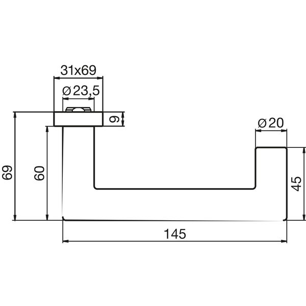 OGRO Drückerlochteil PREMIUM 8907 FS