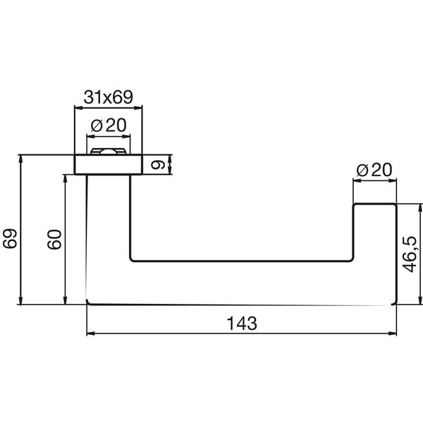 OGRO Drückerlochteil PREMIUM 8907/6621