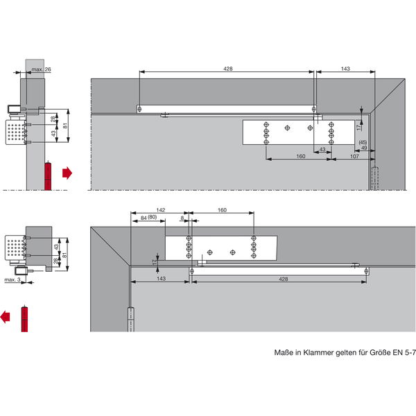 DORMAKABA Türschließer TS 93G G-N, EN 2-5