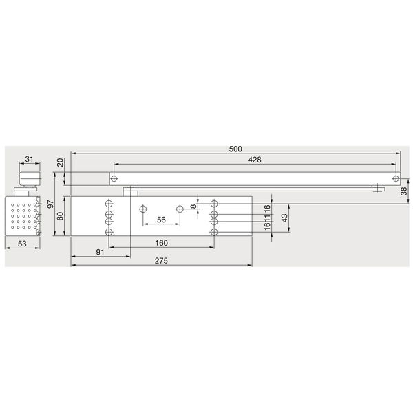 DORMAKABA Türschließer TS 93 B BASIC G-N EN 2-5, 1-flg. Gleitschiene, silber