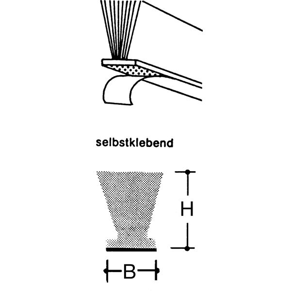 Schiebetür Dichtungsbürste selbstklebend, Kunststoff grau