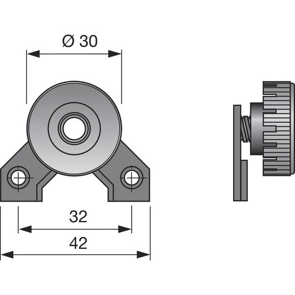 HETTICH Distanzhalter Verstellbar 15-25, Kunststoff schwarz