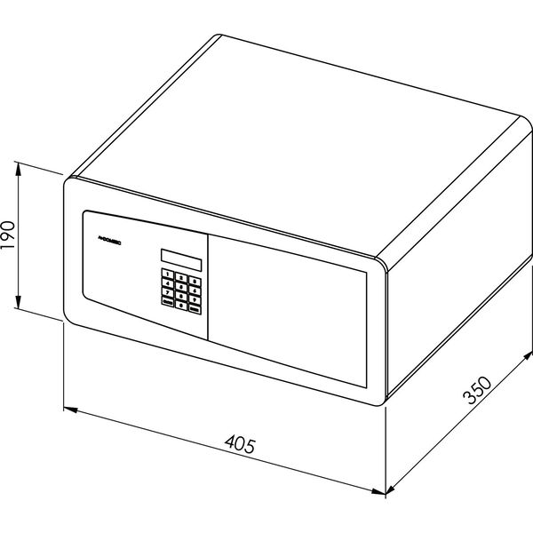 Dometic Hoteltresor ProSafe MD408 – Hotelsafe, Möbeltresor mit Zahlenscloss, anthrazit
