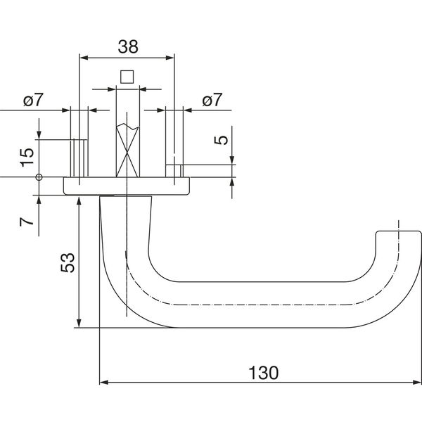 GRUNDMANN Drückergarnitur WG 1700L D6 auf Rosette