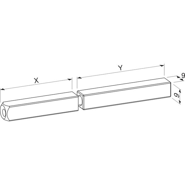 ECO Drückerstift geteilt