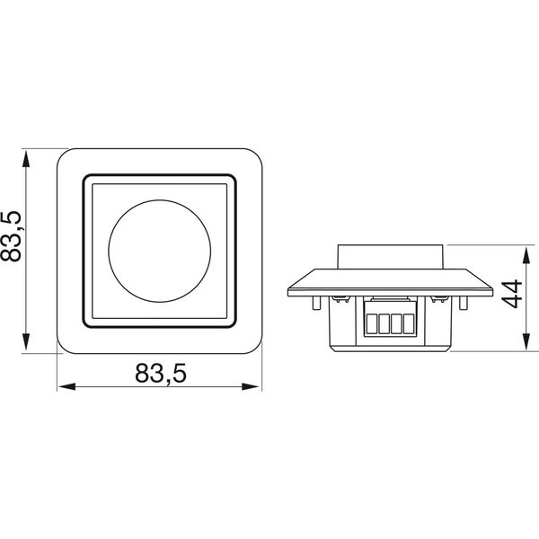 Einbau-Phasenabschnittdimmer 230 V, 10 – 350W, weiß