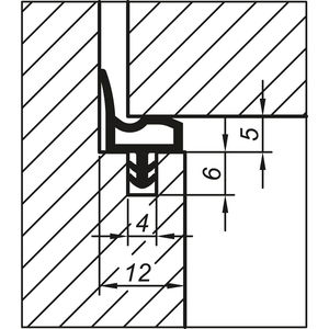 Innentürdichtung AC 4689 – Türdichtung für Innentüren, Kunststoff dunkelbraun – 2x 50 Meter