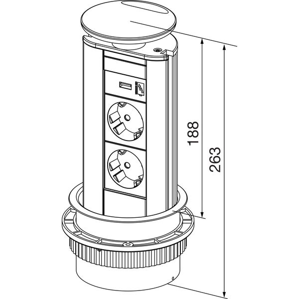 EVOline Steckdosenelement EVOline Port USB 230 V