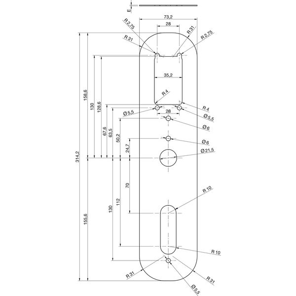 Unterlegplatten zu EasyKey Slim Zutrittskontrollsystem ÖNORM