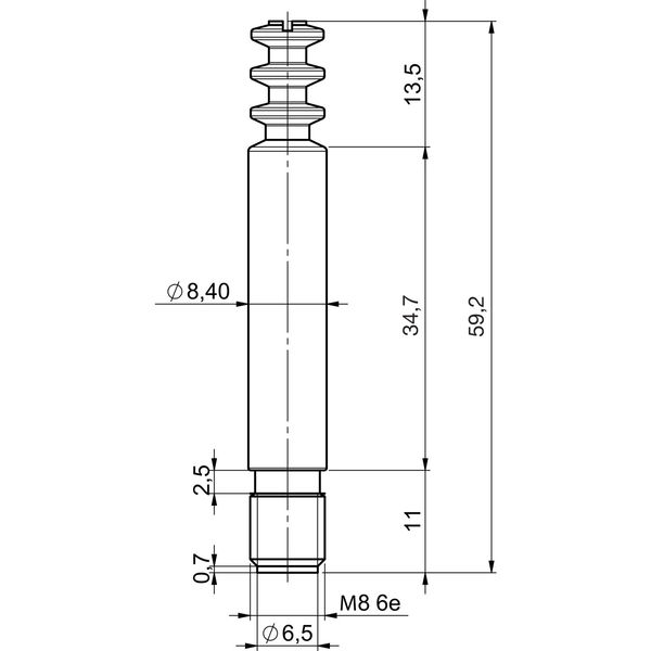 Einfachbolzen für Exzenter-Verbindungsbeschlag ø 35 mm