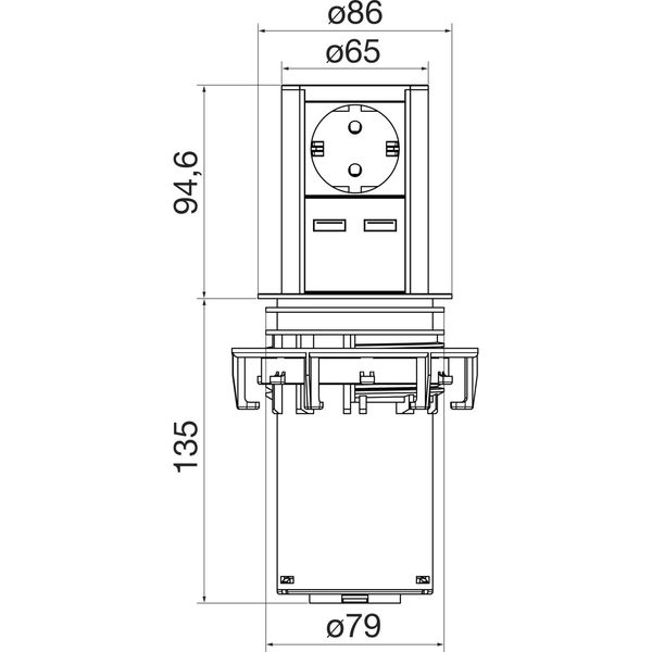 BACHMANN Steckdosenelement Elevator 230 V