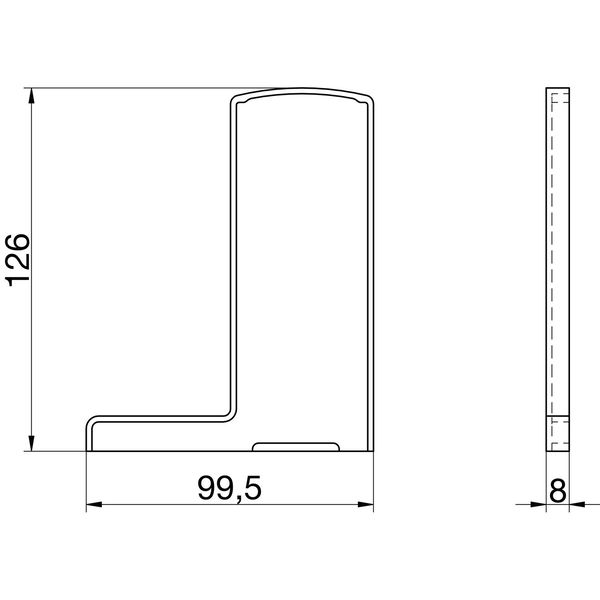 Endkappe für Bodenprofil F- Form