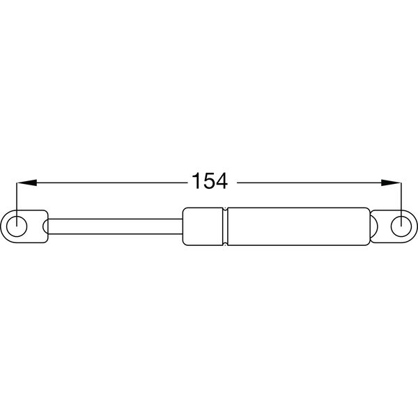 Gasdruckfeder 300 N, 154 mm