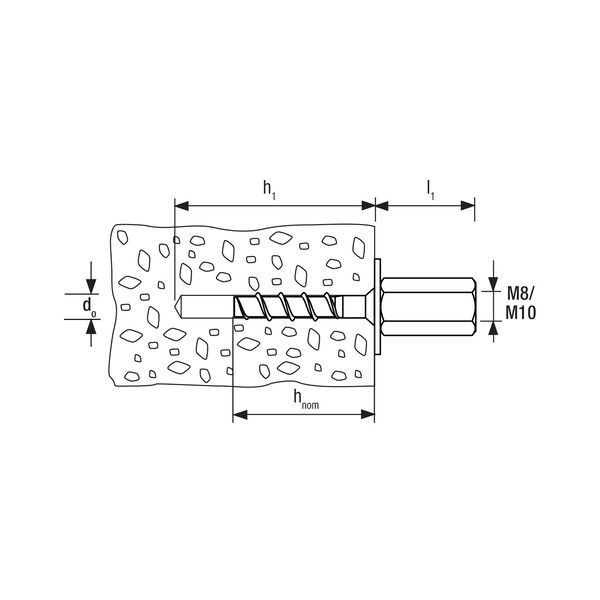 FISCHER Betonschraube FBS 6 x 55 M8/M10 I mit Innengewinde