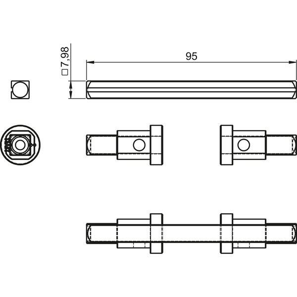 FSB Adapter für Glastüren 05 0572, Kunststoff schwarz